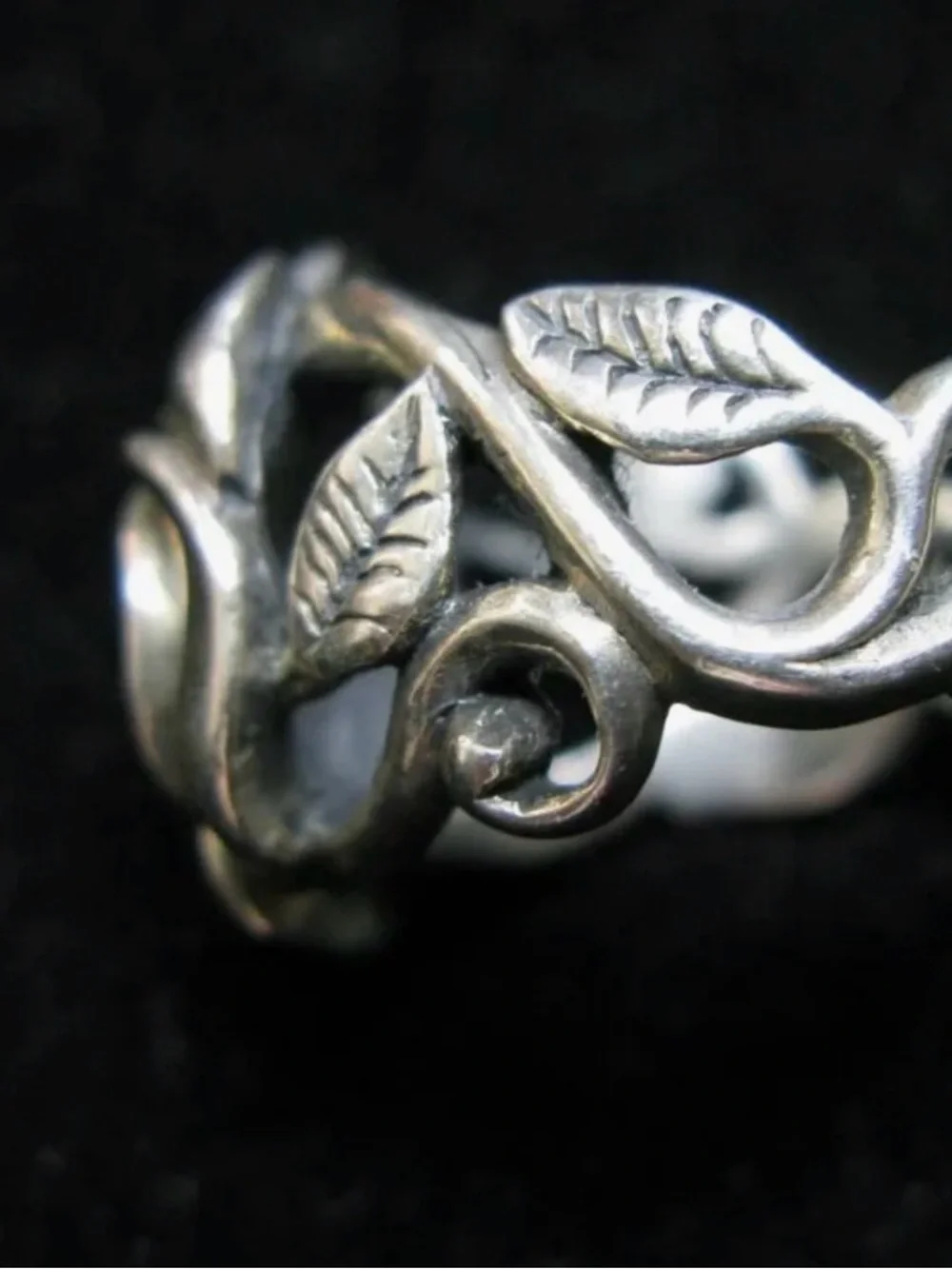 Mod Sterling Silver Harley Davidson Hd Rose Vine Ring